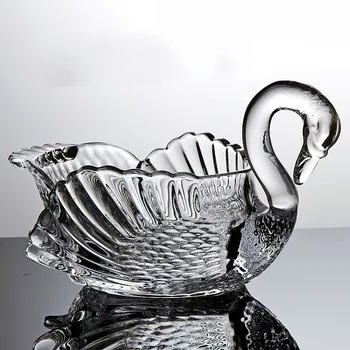 Fashion creative swan crystal glass fruit bowl living room transparent decoration tea heart plate snack plate ZP3152003
Fashion creative swan crystal glass fruit bowl living room transparent decoration tea heart plate snack plate ZP3152003