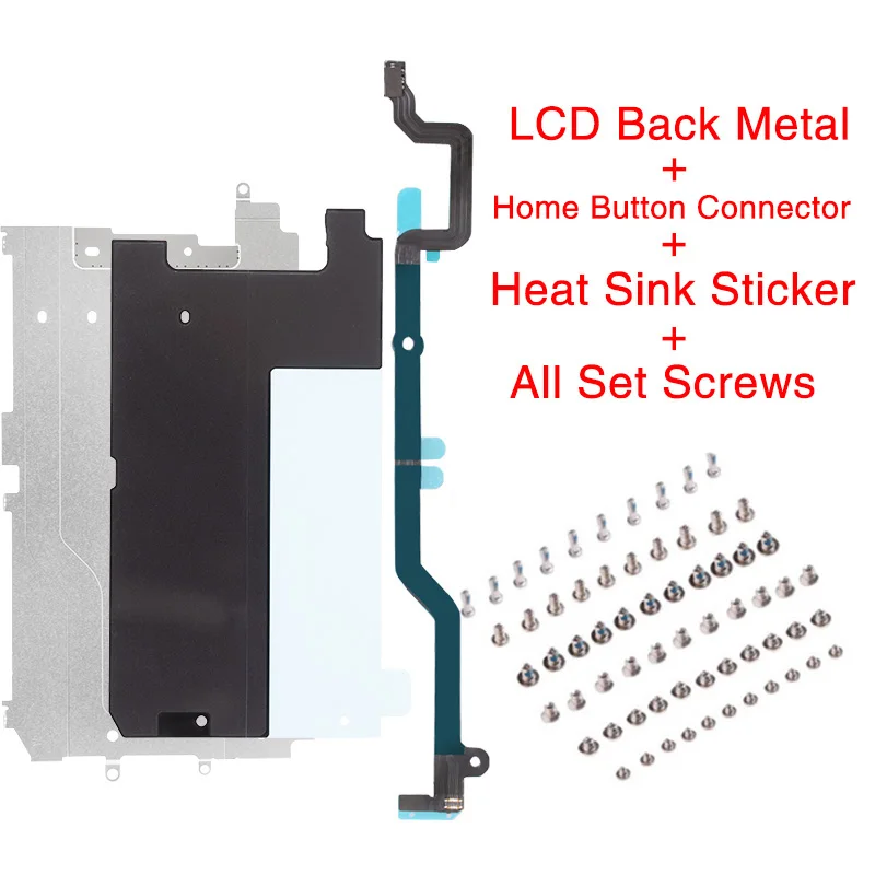 1set LCD Screen Back Metal Plate Holder +Heat Sink Sticker +Home Button Mainboard Connector For iPhone 6 Plus With Full Screws
1set LCD Screen Back Metal Plate Holder +Heat Sink Sticker +Home Button Mainboard Connector For iPhone 6 Plus With Full Screws