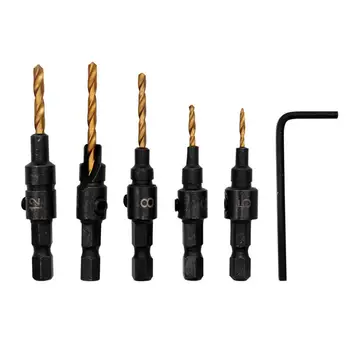 5PC Countersink Drill Bit Set Screw Woodworking Chamfer Tool Change Hole Opener Set Hex Screw Hardware Tool Sink Drill
5PC Countersink Drill Bit Set Screw Woodworking Chamfer Tool Change Hole Opener Set Hex Screw Hardware Tool Sink Drill