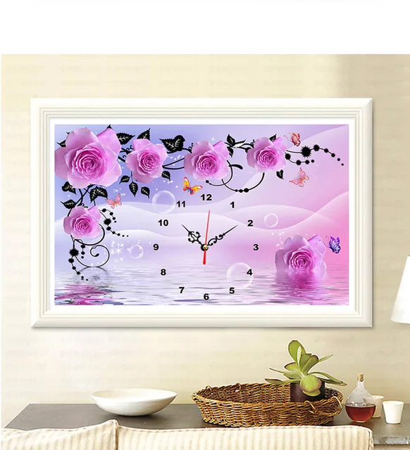 DIY Wall Clock 5D Diamond Painting Cross Stitch Rose Watch Full Dimaond Embroidery Mosaic Rhinestones Needlework
DIY Wall Clock 5D Diamond Painting Cross Stitch Rose Watch Full Dimaond Embroidery Mosaic Rhinestones Needlework
