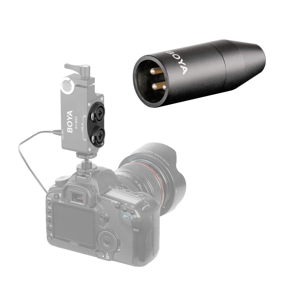 BY 35C-XLR 3.5mm (TRS) Mini-Jack Female Microphone Adapter to 3-pin XLR Male Connector For Camcorder Mixer Camera Audio Recorder
BY 35C-XLR 3.5mm (TRS) Mini-Jack Female Microphone Adapter to 3-pin XLR Male Connector For Camcorder Mixer Camera Audio Recorder