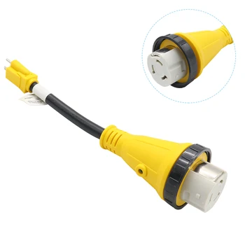 12inch 125V RV Power Cord Generator Adapter 15 Amp Male to 30/50 Amp Lock Female Standard Connector
12inch 125V RV Power Cord Generator Adapter 15 Amp Male to 30/50 Amp Lock Female Standard Connector