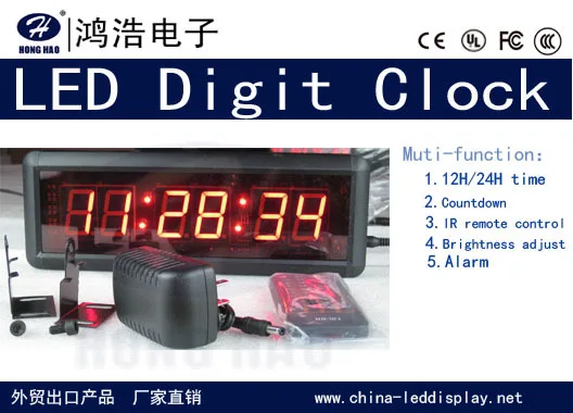 12/24H time LED CLOCK,Countdown LED Clock,wall mounting ,6digits,for sport,timing,free shipping
12/24H time LED CLOCK,Countdown LED Clock,wall mounting ,6digits,for sport,timing,free shipping