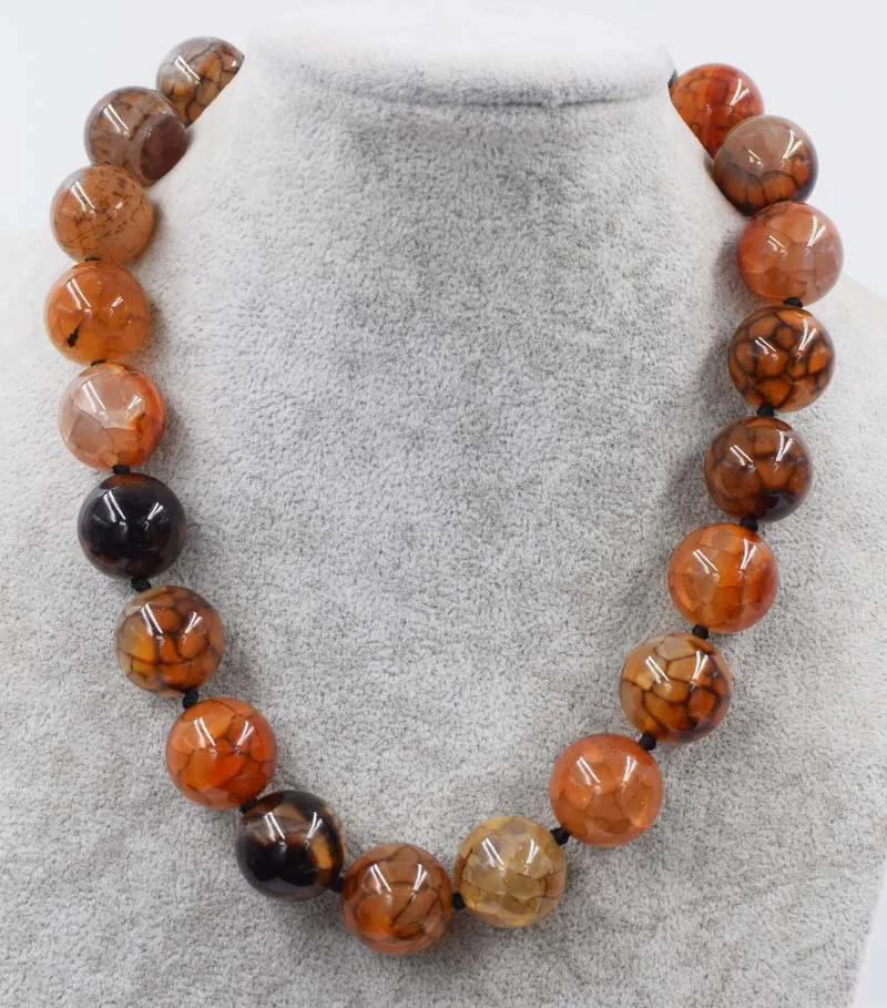 brown paring agate round 18mm necklace 18inch wholesale beads nature FPPJ woman 2018
brown paring agate round 18mm necklace 18inch wholesale beads nature FPPJ woman 2018