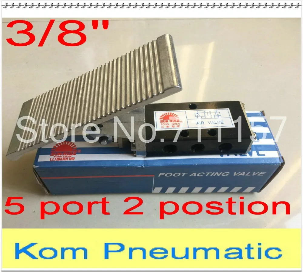 

5pcs/lot Pneumatic 3/8" 3/8 inch 5 Port 2 Position 5/2 Way Air Foot Pedal Valve ST-403 Direct Drive Manual Valves