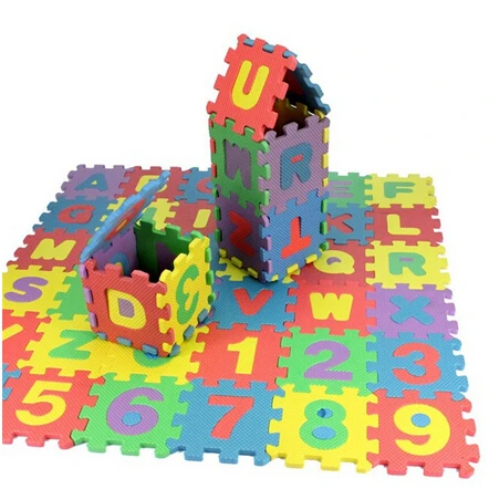 36pcs Children Mini EVA Foam Alphabet Letters Numbers Floor Soft Baby Mat 3d Puzzle Early Educational Kids Toys