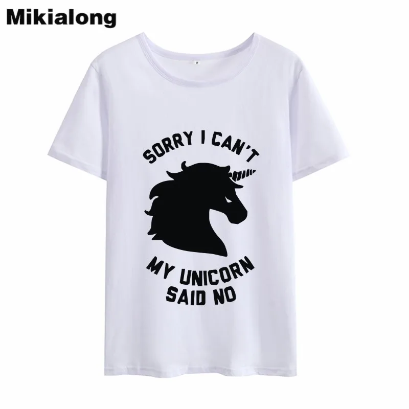 Mikialong 2018 Unicorn Summer 100% Cotton Top Women T Shirt Harajuku Kawaii Letter Printed Funny T-shirt Women Tshirt Haut Femme
Mikialong 2018 Unicorn Summer 100% Cotton Top Women T Shirt Harajuku Kawaii Letter Printed Funny T-shirt Women Tshirt Haut Femme