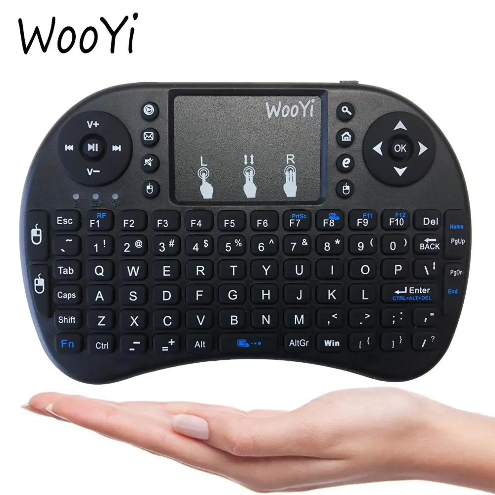 WooYi i8 Mini Wireless Keyboard 2.4GHz English rabic Russian Hebrew QWERTY Keyboard Touchpad For Laptop Android TV Box x96 x92
WooYi i8 Mini Wireless Keyboard 2.4GHz English rabic Russian Hebrew QWERTY Keyboard Touchpad For Laptop Android TV Box x96 x92
