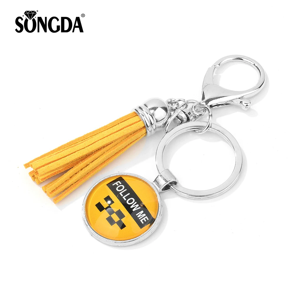 SONGDA Remove Before Flight Key Chains FOLLOW ME Key Ring Silver Color Tassel Glass Cabochon Keyrings Safety Tag Aviation Gifts
SONGDA Remove Before Flight Key Chains FOLLOW ME Key Ring Silver Color Tassel Glass Cabochon Keyrings Safety Tag Aviation Gifts