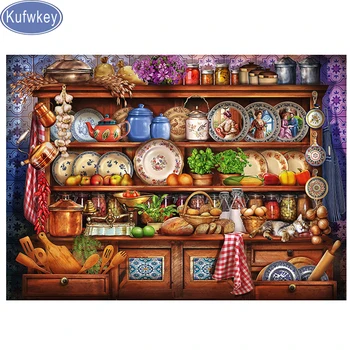 Kufwey round drill 5d Diy Diamond painting cupboard food full square diamond picture of embroidery sale kitchen wall decoration
Kufwey round drill 5d Diy Diamond painting cupboard food full square diamond picture of embroidery sale kitchen wall decoration