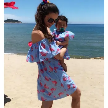 Mommy and Me Clothes Off Shoulder Mother Daughter Dresses Flamingo Mom Mum Baby Girls Dress Family Matching Outfits Look D020
Mommy and Me Clothes Off Shoulder Mother Daughter Dresses Flamingo Mom Mum Baby Girls Dress Family Matching Outfits Look D020