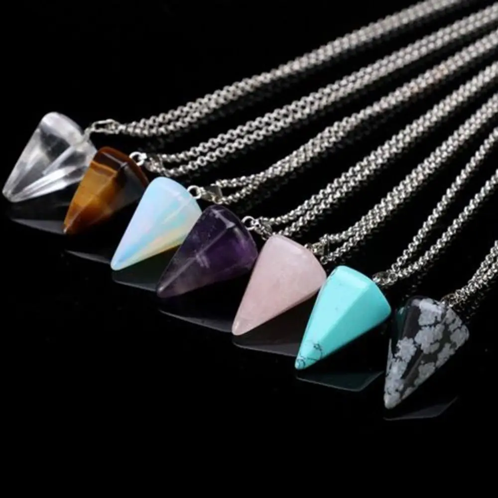Fluorite Necklace Pendant Natural Gem Stone Quartz Bullet Hexagonal Point Pendulum Column Reiki Healing Chakra Jewelry
Fluorite Necklace Pendant Natural Gem Stone Quartz Bullet Hexagonal Point Pendulum Column Reiki Healing Chakra Jewelry