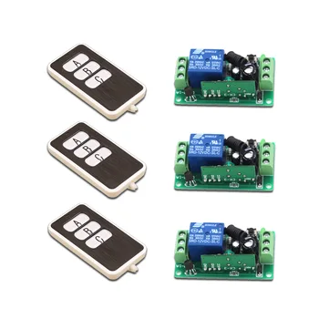 High QualityDC9V 12V 24V Smart Home Remote Controller Wireless Universal Switch with 3Buttons 3Transmitter +3Receiver 315/433MHZ
High QualityDC9V 12V 24V Smart Home Remote Controller Wireless Universal Switch with 3Buttons 3Transmitter +3Receiver 315/433MHZ