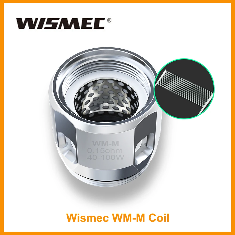 Original Wismec WM-M 0.15ohm Coil Replacement Coil head 65-75W For RX GEN3 Gnome Tank Electronic Cigarette
Original Wismec WM-M 0.15ohm Coil Replacement Coil head 65-75W For RX GEN3 Gnome Tank Electronic Cigarette