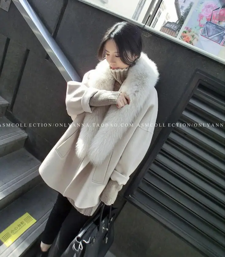 Women Winter Wool Coats Fur Collar Plus Size Grey Warm Loose Woolen Coat Fashion Thicken Long Jackets casaco feminino
Women Winter Wool Coats Fur Collar Plus Size Grey Warm Loose Woolen Coat Fashion Thicken Long Jackets casaco feminino
