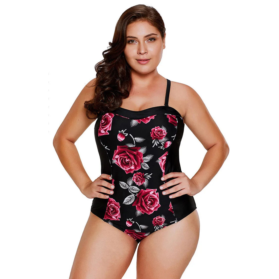 

Women Female Plus Large Size One Piece Splice Bikini Padded Swimsuit Monokini Swimwear Brazilian Biquini Maillot De Bain Plavky