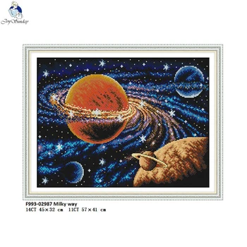 Joy Sunday Milky Way Counted DIY Hand Cross-stitch kits 11CT 14CT DMC Printed for Embroidery Needlework Accessory Home Decor
Joy Sunday Milky Way Counted DIY Hand Cross-stitch kits 11CT 14CT DMC Printed for Embroidery Needlework Accessory Home Decor