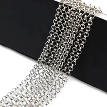 LINSOIR 2Meter/pak 2 3 4 5 7 mm 316L Stainless Steel Chain Bulk Fitting for Necklace Bracelet Jewelry Making Materials F2243
LINSOIR 2Meter/pak 2 3 4 5 7 mm 316L Stainless Steel Chain Bulk Fitting for Necklace Bracelet Jewelry Making Materials F2243