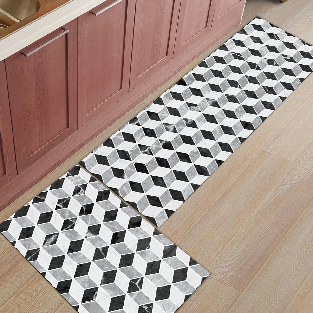 Black and Grey Geometric Marble Pattern1Doormats For Entrance Way Bathroom Accessories Set Dirt Debris Mud Trapper Water
Black and Grey Geometric Marble Pattern1Doormats For Entrance Way Bathroom Accessories Set Dirt Debris Mud Trapper Water