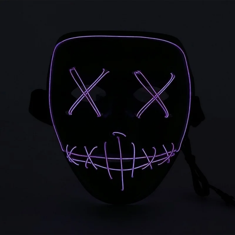 Halloween Mask LED Light Up Funny Masks The Purge Election Year Great for Festival Cosplay Halloween Costume Supplies Party Masks Glow In Dark (7)