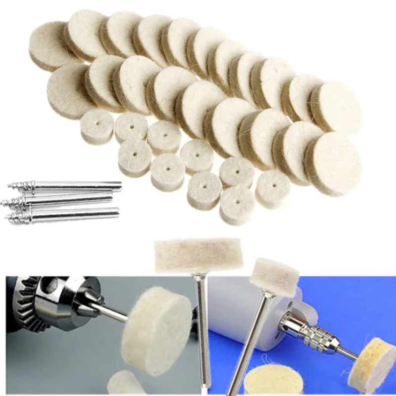 33pcs/set Wool Felt Polishing Buffing Wheel Mixed Set Accessory for Dremel Rotary Tool
33pcs/set Wool Felt Polishing Buffing Wheel Mixed Set Accessory for Dremel Rotary Tool
