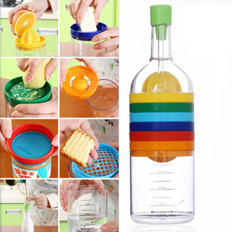 Multifunction 8 in 1 Bottle Funnel Juicer Grater Egg Cracker Shredding Opener Egg Separator Measuring Cup Cooking tools
Multifunction 8 in 1 Bottle Funnel Juicer Grater Egg Cracker Shredding Opener Egg Separator Measuring Cup Cooking tools