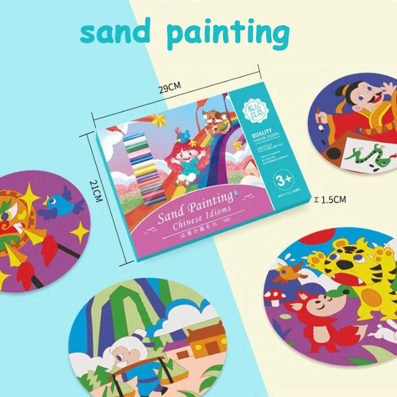 Sand Art Chinese Idiom Sand Painting Kids DIY Craft 13 Colors Handmade Creative Gift Set Colored Sand Painting Set
Sand Art Chinese Idiom Sand Painting Kids DIY Craft 13 Colors Handmade Creative Gift Set Colored Sand Painting Set