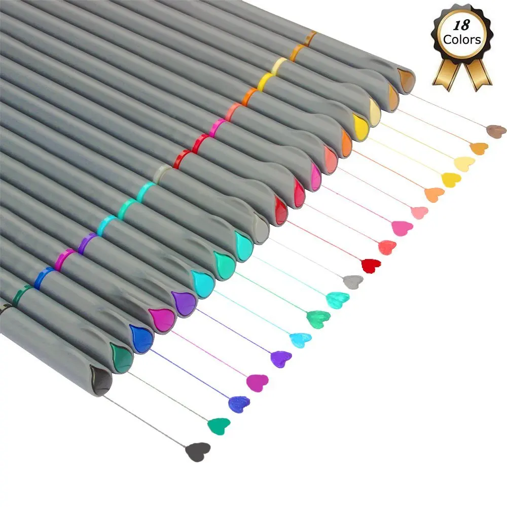 Набор цветных ручек s Fineliner 18 цветов тонкие линии цветные ручки для рисования