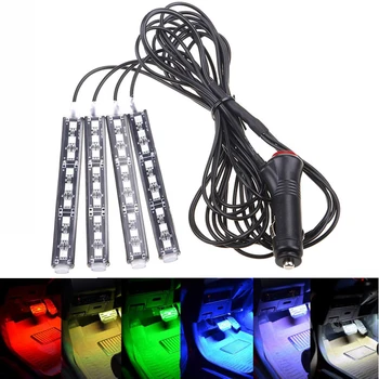 Super bright 4 in 1 12V 4*9 LEDs 5050 chip Car Cigarette Lighter Type Car Interior LED Atmosphere Lights Decoration Lamp Charge
Super bright 4 in 1 12V 4*9 LEDs 5050 chip Car Cigarette Lighter Type Car Interior LED Atmosphere Lights Decoration Lamp Charge
