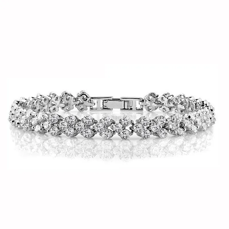 Sterling Silver Tennis Bracelet for Wife Anniversary Gift Roman Bracelet Women Jewelry S925 Handchain 18K White Gold Plated
Sterling Silver Tennis Bracelet for Wife Anniversary Gift Roman Bracelet Women Jewelry S925 Handchain 18K White Gold Plated