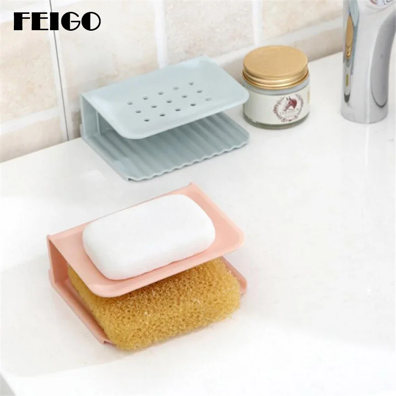 FEIGO 1 Pcs Two Layer Suction Soap Holder Bathroom Accessories Soap Dish Storage Basket Water Seeping Soap Box Stand Holder F38
FEIGO 1 Pcs Two Layer Suction Soap Holder Bathroom Accessories Soap Dish Storage Basket Water Seeping Soap Box Stand Holder F38