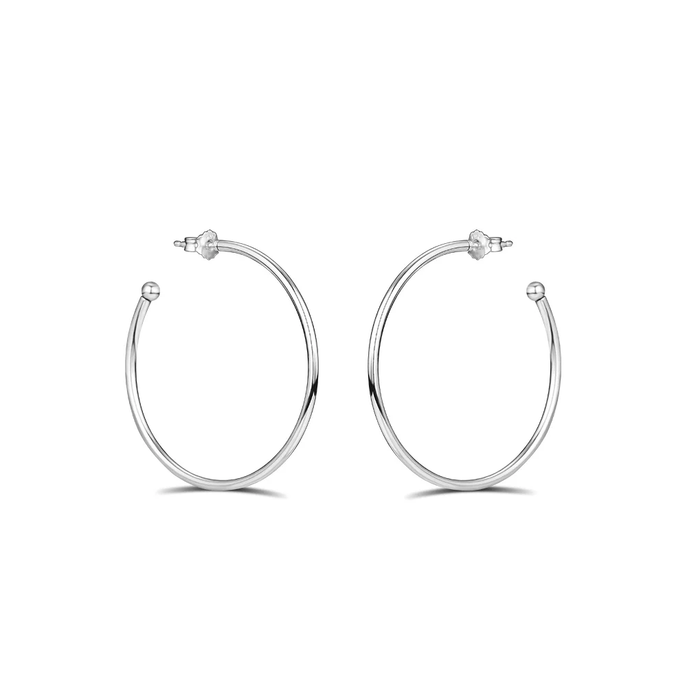 

Trendy 925 Sterling Silver Hoops Of Versatility Big Earrings For Women Wedding Earings Fashion Jewelry Pendientes