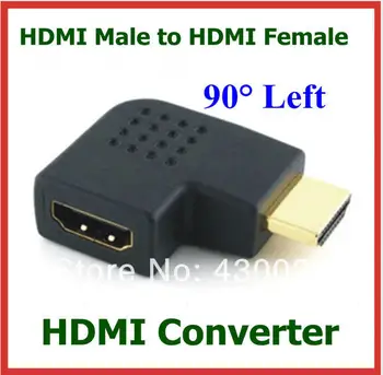 50pcs Gold Plated HDMI Male to HDMI Female 90 Degree Angle Left Extend Adapter Connector for Cable HDTV DVD PS3 HDMI Converter
50pcs Gold Plated HDMI Male to HDMI Female 90 Degree Angle Left Extend Adapter Connector for Cable HDTV DVD PS3 HDMI Converter