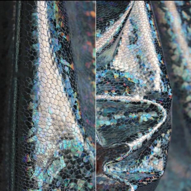 Reflective Laser Elastic Leather Metal Thin Mirror Seven-color polyester fabric dress textiles Sewing sequin fabric C644
Reflective Laser Elastic Leather Metal Thin Mirror Seven-color polyester fabric dress textiles Sewing sequin fabric C644