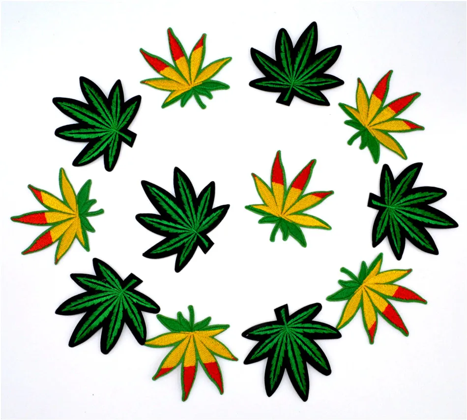 12PCS/LOT Pot Leaf patch Weed Boho Hippie Embroidery iron on patch Decoration Accessories Embroidered patch for T-shirt
12PCS/LOT Pot Leaf patch Weed Boho Hippie Embroidery iron on patch Decoration Accessories Embroidered patch for T-shirt