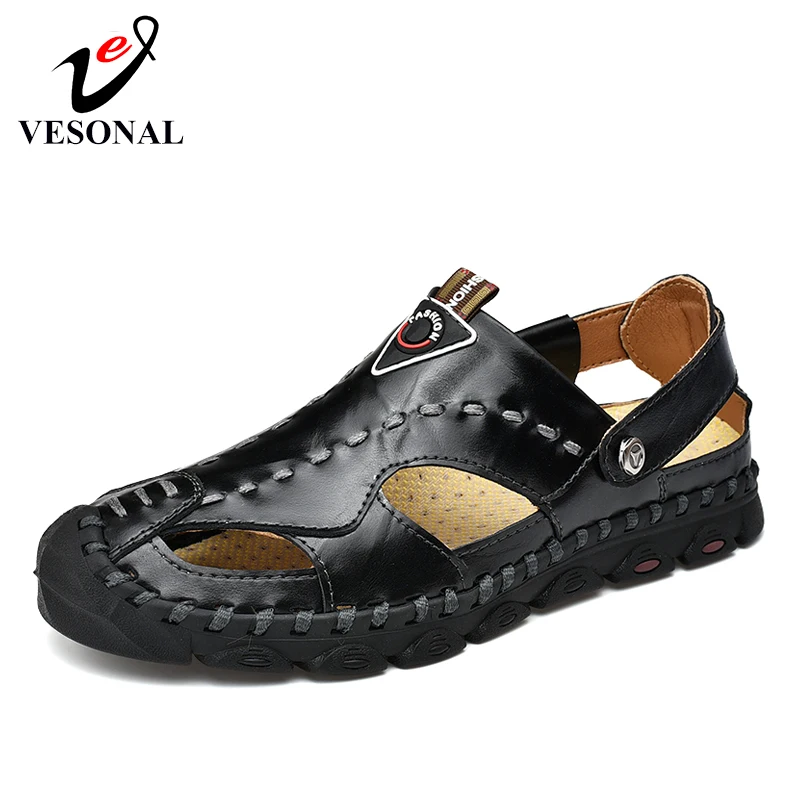 VESONAL 2019 Summer Handmade Genuine Leather Shoes Men Sandals Male Casual Comfortable Vintage Classic Beach Sandalias Sandal
VESONAL 2019 Summer Handmade Genuine Leather Shoes Men Sandals Male Casual Comfortable Vintage Classic Beach Sandalias Sandal