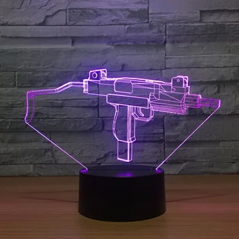 Submachine Gun Modeling 3d Light Touch Remote Control Led Night Light Colorful Colorful Creative Usb Kids Lamp
Submachine Gun Modeling 3d Light Touch Remote Control Led Night Light Colorful Colorful Creative Usb Kids Lamp