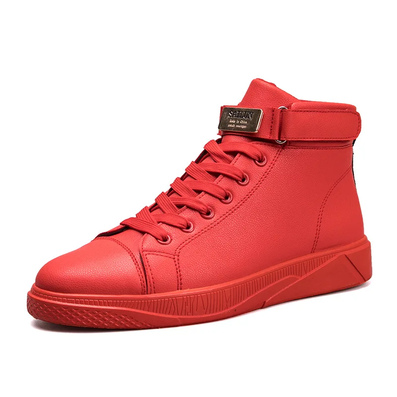 Spring and autumn new high to help casual wear shoes men's shoes fashion trend solid personality lace up comfortable white shoes
Spring and autumn new high to help casual wear shoes men's shoes fashion trend solid personality lace up comfortable white shoes