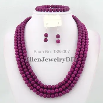 Purple African Jewelry Set Nigerian African Wedding Beads Jewelry Set Beads Necklace Set W6622
Purple African Jewelry Set Nigerian African Wedding Beads Jewelry Set Beads Necklace Set W6622