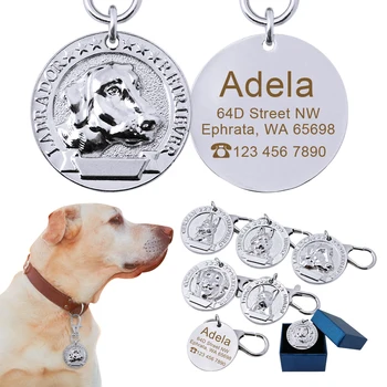 Personalized Dog ID Tag Engraved Customized Pet Dog Collar Accessories Decoration Anti-lost Pet Name Tags
Personalized Dog ID Tag Engraved Customized Pet Dog Collar Accessories Decoration Anti-lost Pet Name Tags