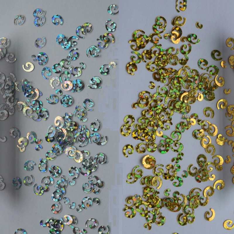 25g 5mm Laser Golden/Silvery Holllow Snail Shape PVC Loose Sequins For Crafts Paillettes Scrapbook Decoration DIY Accessory
25g 5mm Laser Golden/Silvery Holllow Snail Shape PVC Loose Sequins For Crafts Paillettes Scrapbook Decoration DIY Accessory