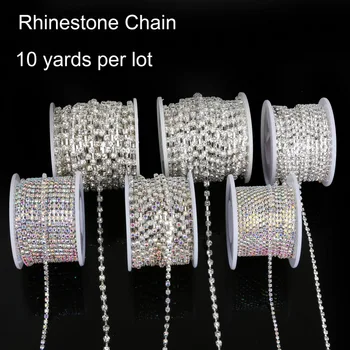 Top Sale 10 yard/roll Copper Claw With Transparent/white AB Glass Rhinestone Chain Silver Plated DIY Jewelry On Accessoires
Top Sale 10 yard/roll Copper Claw With Transparent/white AB Glass Rhinestone Chain Silver Plated DIY Jewelry On Accessoires