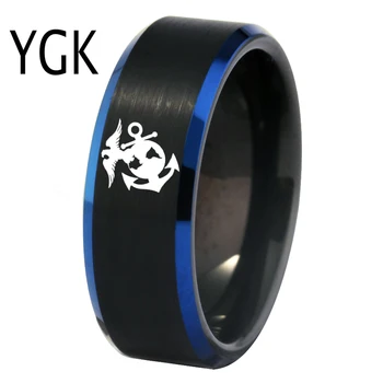 YGK Jewelry US Military Marine Ring Matte Black Blue Bevel Tungsten Ring Classic Men's Wedding Engagement Anniversary Gift Ring
YGK Jewelry US Military Marine Ring Matte Black Blue Bevel Tungsten Ring Classic Men's Wedding Engagement Anniversary Gift Ring