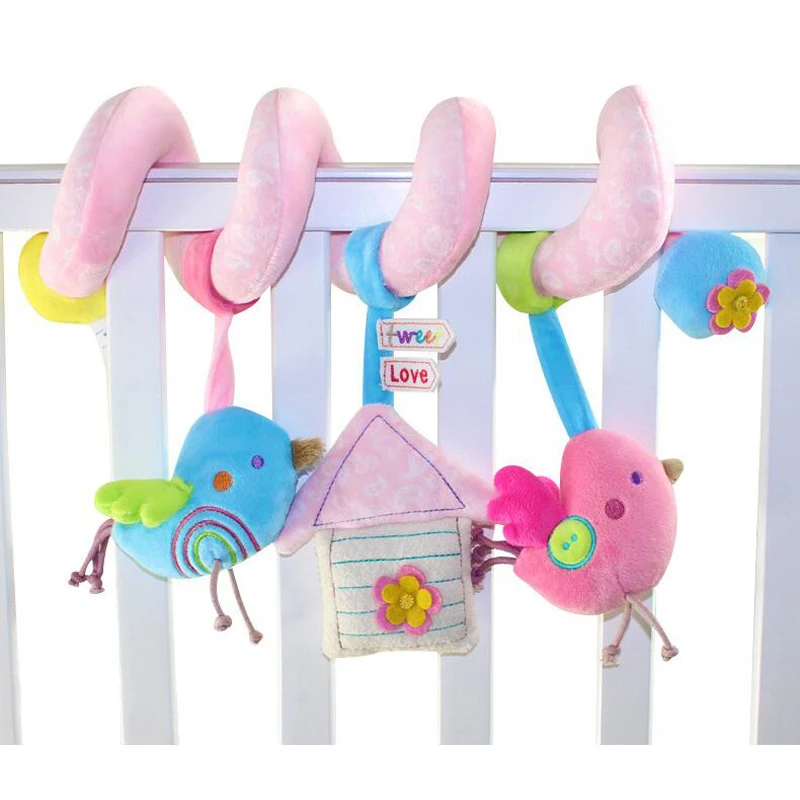 Birds Music Spiral Stroller Rattle Toy