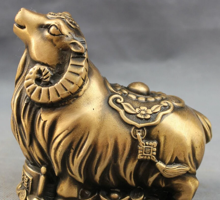 song voge gem S2569 Chinese Bronze Folk Year Zodiac Wealth YuanBao Sheep Statue Animals Sculpture
song voge gem S2569 Chinese Bronze Folk Year Zodiac Wealth YuanBao Sheep Statue Animals Sculpture