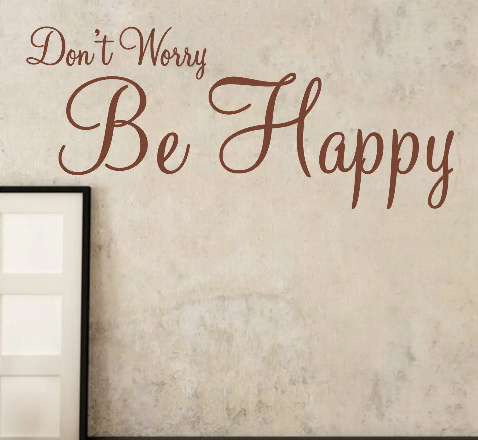 Фото Не волнуйтесь Будьте счастливы мотивация Слова стикер Плакат|wall - купить