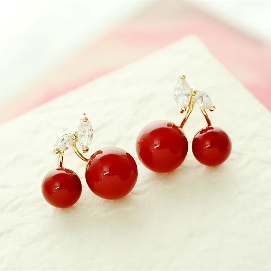 2019 Hot New Arrivals Fashion Bijoux Crystal Zircon Cute Red Cherry Stud Earrings Women Jewelry
2019 Hot New Arrivals Fashion Bijoux Crystal Zircon Cute Red Cherry Stud Earrings Women Jewelry