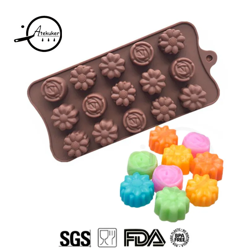 Atekuker Small Flower Shape Silicone Molds For Chocolate DIY Ice Cube Tray Silicone Form For Sweets Candy Mold Cake Decoration
Atekuker Small Flower Shape Silicone Molds For Chocolate DIY Ice Cube Tray Silicone Form For Sweets Candy Mold Cake Decoration