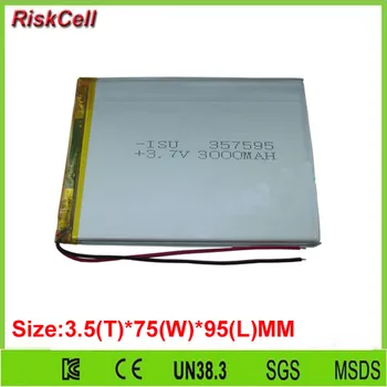 Free shipping 100pcs/lot 3.7V 3000mAh Polymer rechargeable Li Lithium For GPS iPod PDA Tablet PC 357595
Free shipping 100pcs/lot 3.7V 3000mAh Polymer rechargeable Li Lithium For GPS iPod PDA Tablet PC 357595