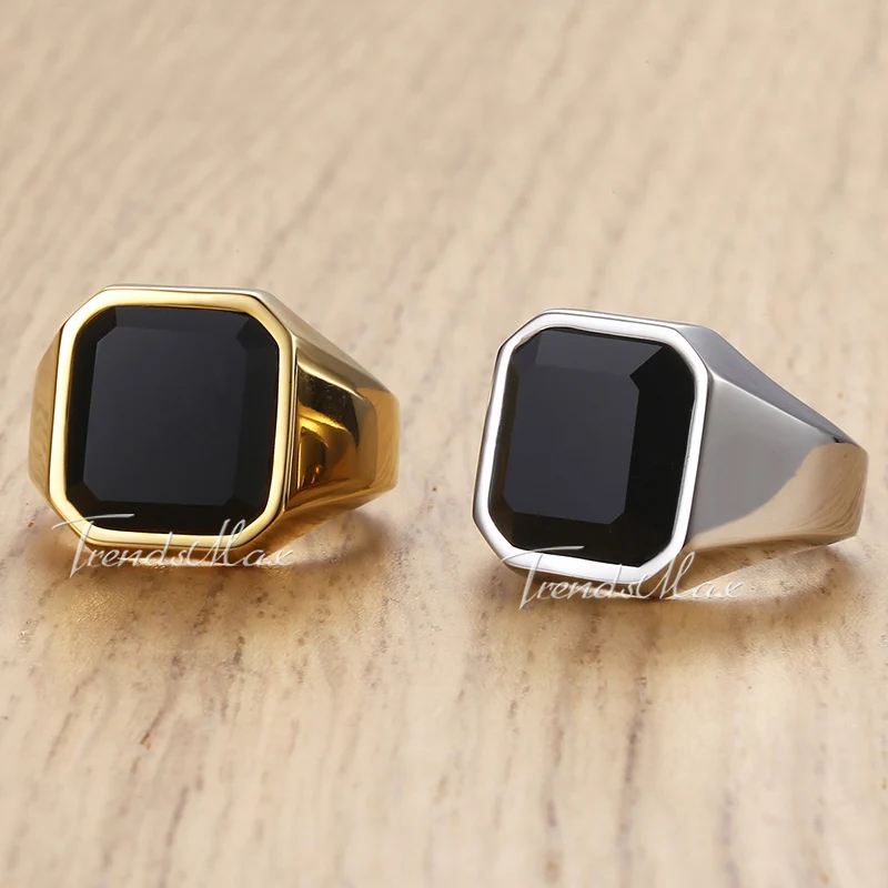 Ring For Men Rock Punk Smooth 316L Stainless Steel Black CZ Silver Gold Color Men's Rings Party Jewelry Wholesale HHRM63
Ring For Men Rock Punk Smooth 316L Stainless Steel Black CZ Silver Gold Color Men's Rings Party Jewelry Wholesale HHRM63